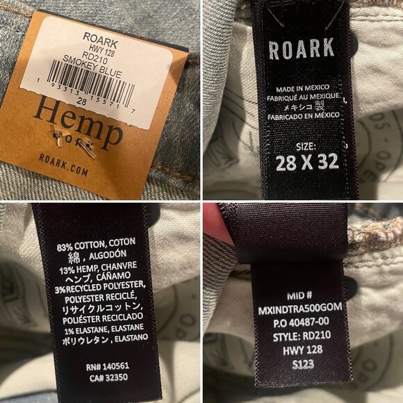 NWT Roark 28x32 Straight Fit Jeans Hwy 128 Denim Smokey Blue Tapered Stitch Fix - Picture 5 of 10